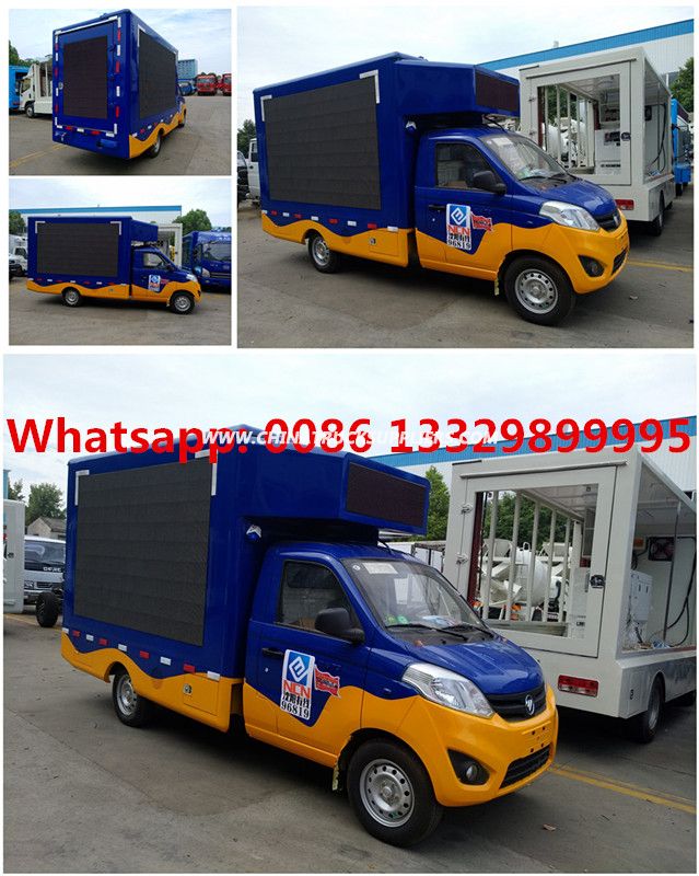 New FOTON 4*2 gasoline LHD Mobile LED advertising truck 