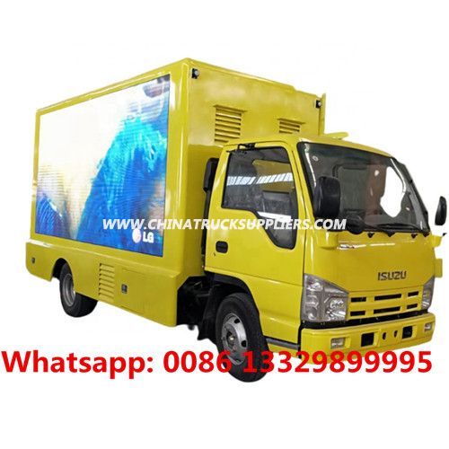 Good price customized ISUZU brand new 4*2 LHD 100P P4 LED advertising truck Images 1