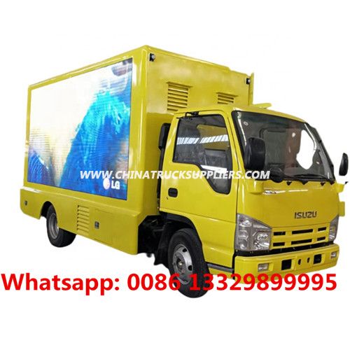 Good price customized ISUZU brand new 4*2 LHD 100P P4 LED advertising truck 