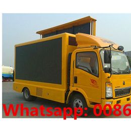 Customized SINO TRUK HOWO RHD/LHD P5/P4 outdoor mobile digital LED billboard screen vehicle for sale