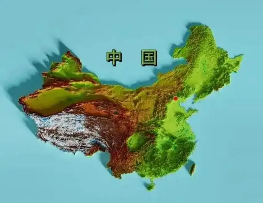 中国3D地质构造地图素材