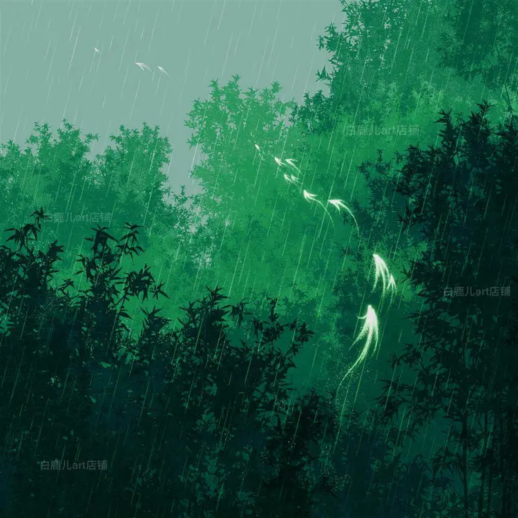 51款可商用procreate笔刷双色树林动态笔刷素材图片 7