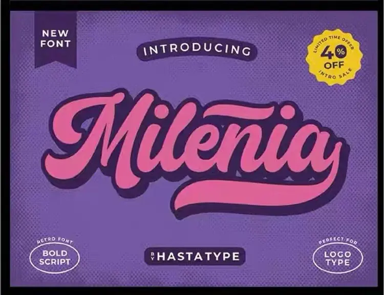 29款美式复古连笔字体趣味潮流手写英文艺术字素材 第3张