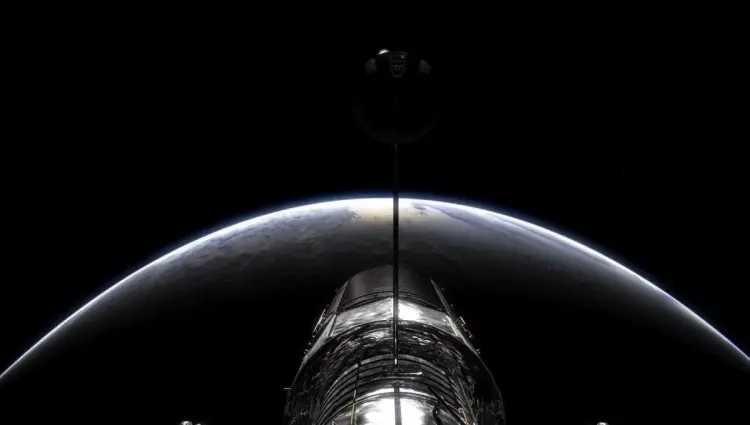 4K超清空间站俯视地球视频，太阳月亮火星银河宇宙视频素材 第7张