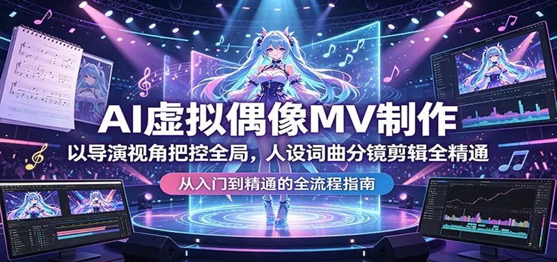AI虚拟偶像MV制作：以导演视角把控全局，人设词曲分镜剪辑全精通 第1张