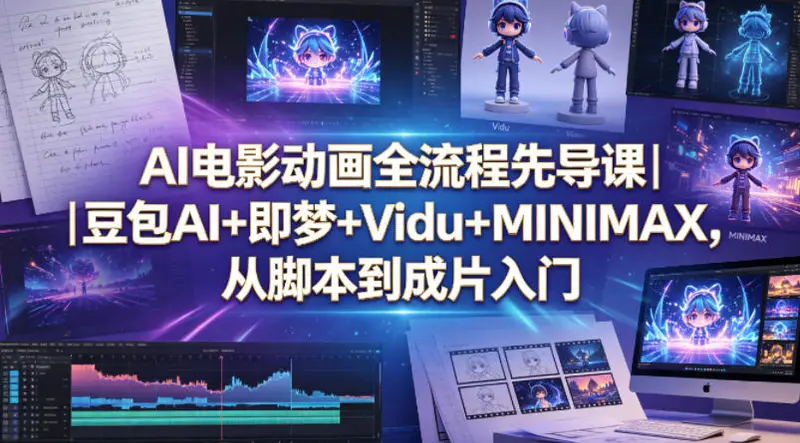 AI电影动画全流程先导课|豆包AI+即梦+Vidu+MINIMAX 第1张 AI电影动画全流程先导课|豆包AI+即梦+Vidu+MINIMAX 第1张