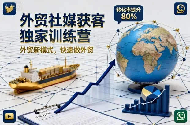 外贸社媒获客独家训练营，外贸新模式，快速做外贸 第1张
