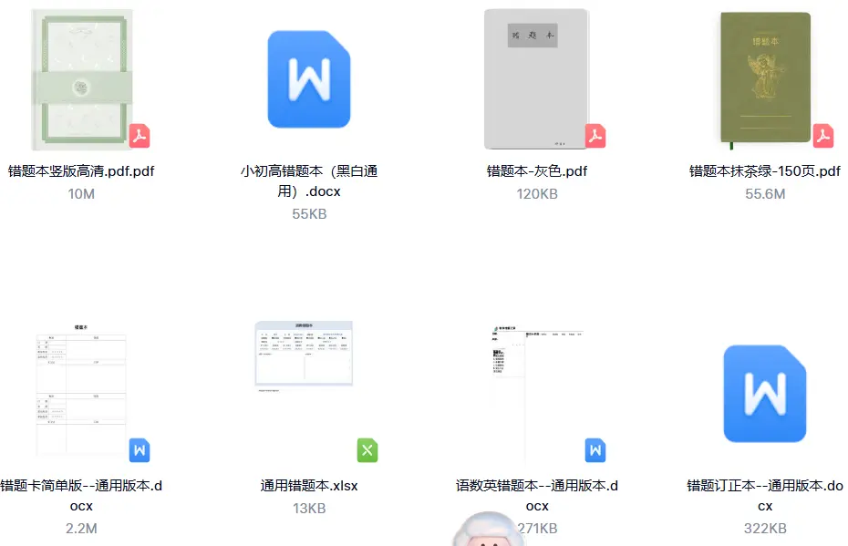 儿童小学语文数学错题本错题修正笔记模板 第2张 儿童小学语文数学错题本错题修正笔记模板 第2张