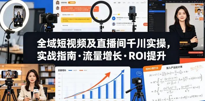 域短视频及直播间千川实操，实战指南·流量增长·ROI提升