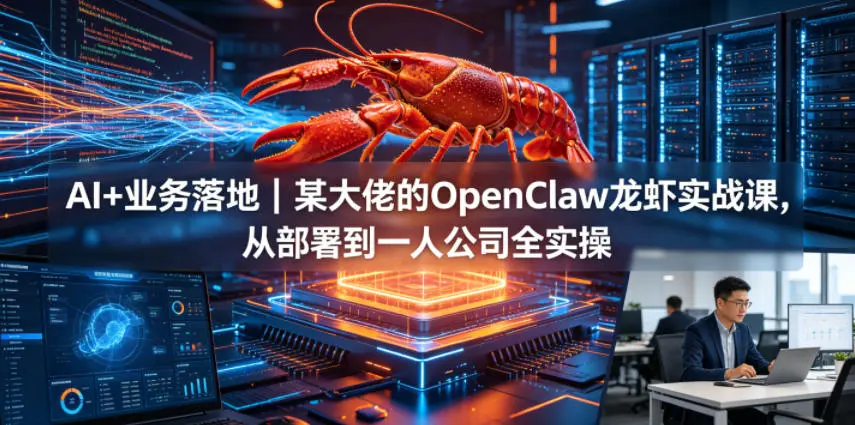 大佬的OpenClaw小龙虾实战课，从部署到一人公司全实操 第1张