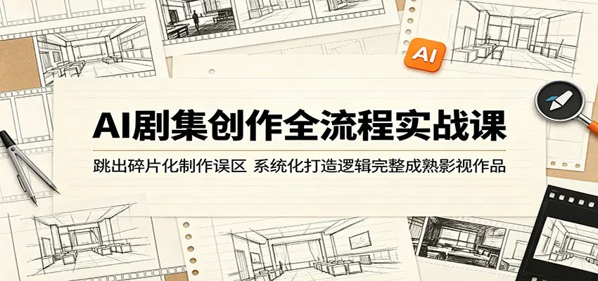 AI剧集创作全流程实战课:跳出碎片化制作误区,系统化打造逻辑完整成熟影视作品 第1张 AI剧集创作全流程实战课:跳出碎片化制作误区,系统化打造逻辑完整成熟影视作品 第1张