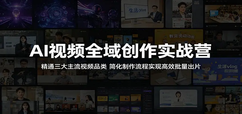 AI视频全域创作实战营：精通三大主流视频品类 第1张