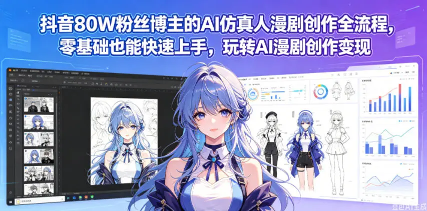 抖音80W粉丝博主的AI仿真人漫剧创作全流程 第1张