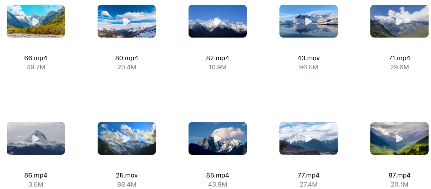 精选128款西藏雪山4K横屏航拍风景视频素材 第4张