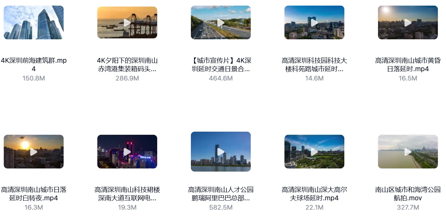50款深圳南山横屏航拍4K风景视频素材 第3张